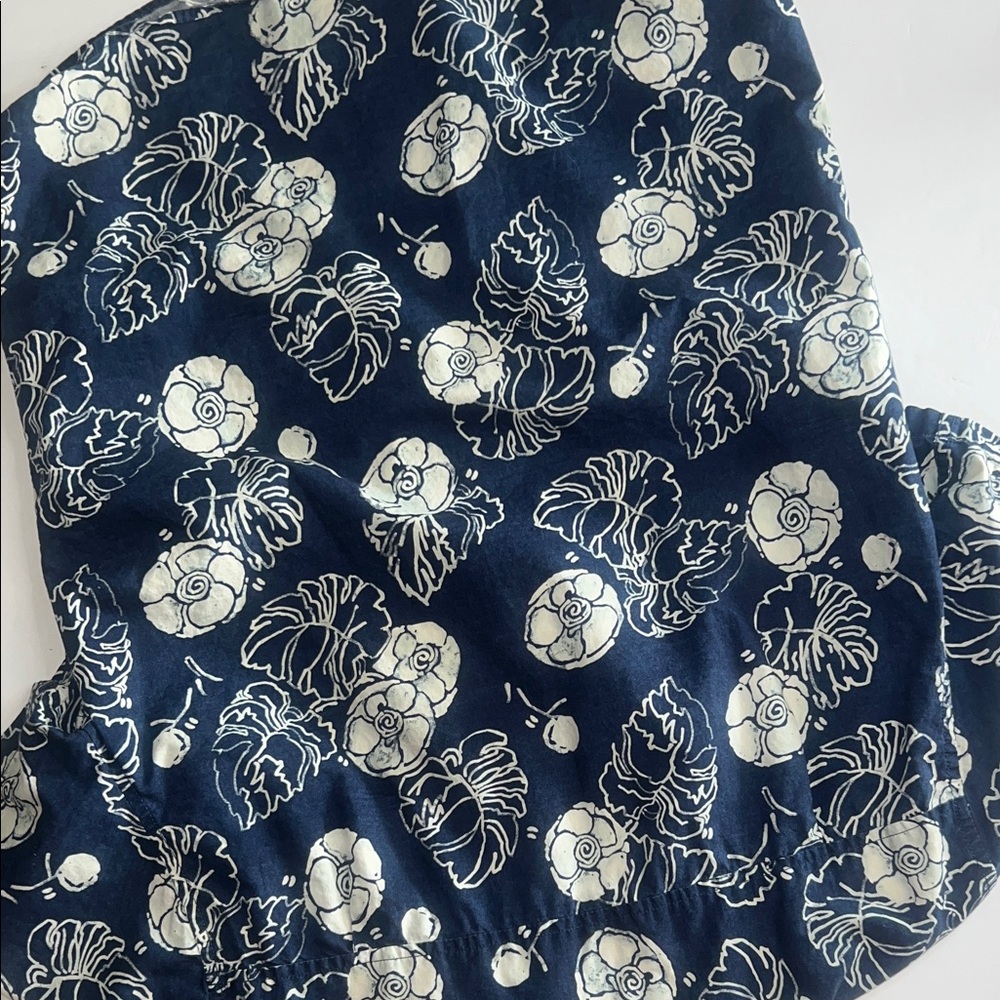 Goodfellow & Co Navy and White Shell Print Shirt - Picture 6 of 9